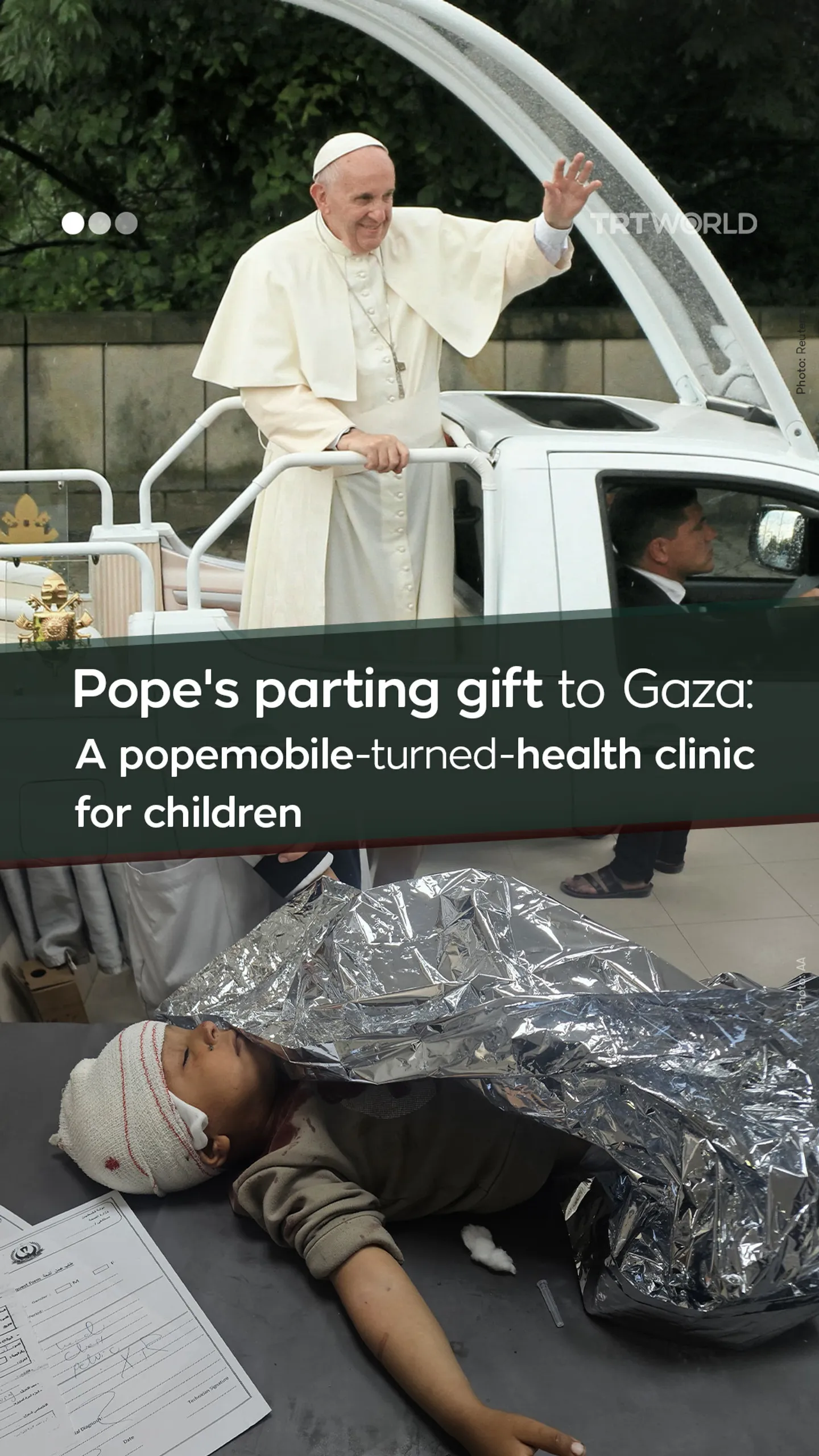 Papanıñ büläge Ğazzägä yul totaçaq